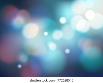 Vector illustration of colorful bokeh background. Abstract soft wallpaper.