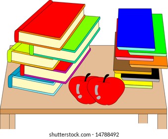 Vector illustration of colorful books