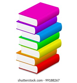 Vector illustration of colorful books