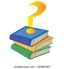 Vector illustration colorful books selection