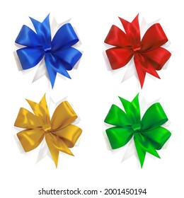 Vector illustration of colorful bow-knots