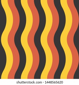 vector illustration. colorful Broad wavy striped seamless pattern themed as belgium flag.