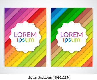 Vector illustration of a colorful brochure.