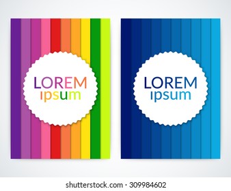 Vector illustration of a colorful brochure.