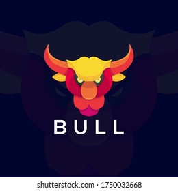 Vector illustration of colorful Bull logo template .
Suitable for Creative Industries, Company, Multimedia, Entertainment, Education, Shop 
and other related business