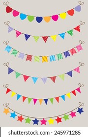 vector illustration of a colorful bunting background