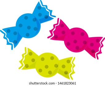 
Vector illustration of colorful candy