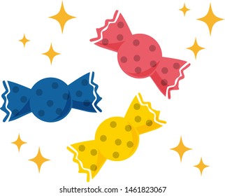 
Vector illustration of colorful candy