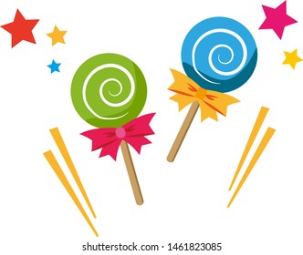 
Vector illustration of colorful candy