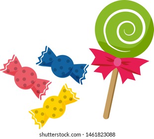
Vector illustration of colorful candy