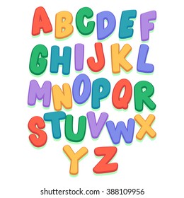 Vector Illustration of Colorful Capital Letter Set