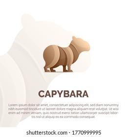 Vector illustration of Colorful Capybara logo template. Suitable for Creative Industries, Company, Multimedia, Entertainment, Education, Shop and other related business.
