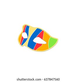 Vector illustration colorful carnival mask. Realistic Venetian face masks for party decoration or masquerade isolated on white background.