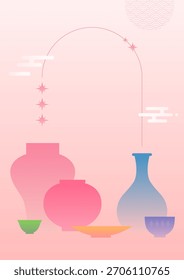 Ilustración vectorial de cerámica de colores.
