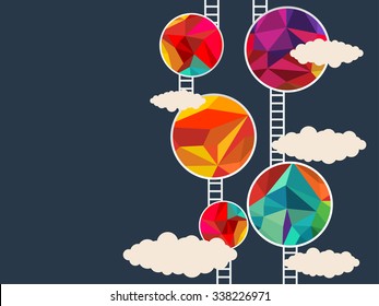 vector illustration of colorful circle