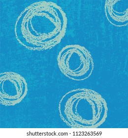 vector illustration of colorful circle grunge on blue background