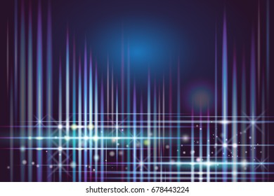 Vector illustration colorful circle and light on blue sky of cyberspace, Abstract background of cyber and imagination to time machine in the future. Abstract space background with line and lighted.