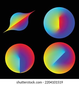 Vector Illustration . Colorful circle .Liquid gradient  Logo . Design element . Abstract Geometric shape .