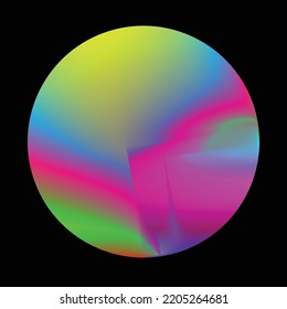 Vector Illustration . Colorful circle .Liquid gradient  Logo . Design element . Abstract Geometric shape .