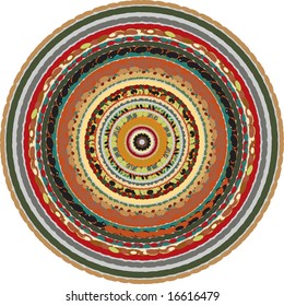 Vector illustration of Colorful circular background made in oriental style