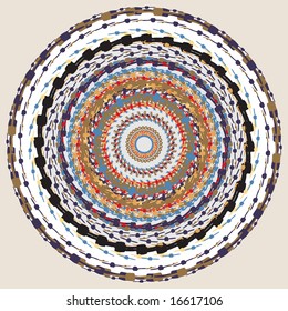 Vector illustration of Colorful circular background made in oriental style