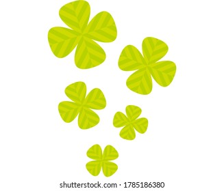 Vector illustration of colorful clover. four Leaf Clover