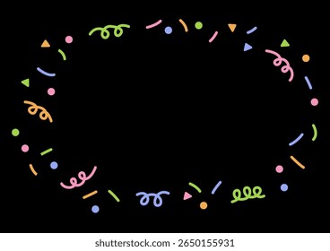 Ilustración vectorial de confeti de colores.