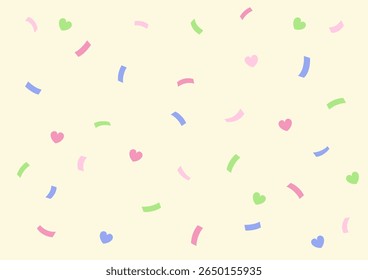 Ilustración vectorial de confeti de colores.