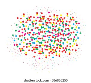 vector illustration of colorful confetti background.