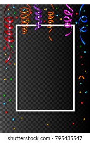 Vector Illustration Of Colorful Confetti Background