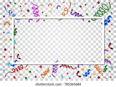 Vector illustration of Colorful Confetti on White Background