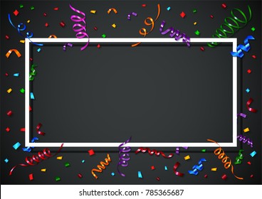 Vector illustration of Colorful Confetti on White Background