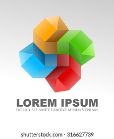 Ilustración vectorial del elemento de diseño colorido