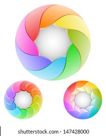 Vector illustration of colorful design elements