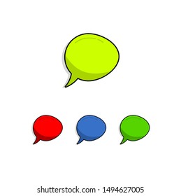 Vector illustration of colorful dialog speech bubbles 