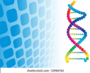vector illustration of colorful dna background