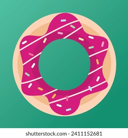 
Vector illustration of colorful donuts