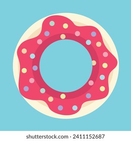
Ilustración vectorial de donuts coloridos