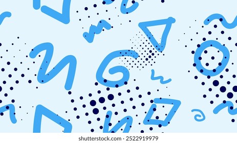 Ilustración vectorial. Patrón inconsútil punteado colorido sobre fondo brillante. Diseño para fondo, Fondo de pantalla, cartel, Anuncio, álbum, cubierta.