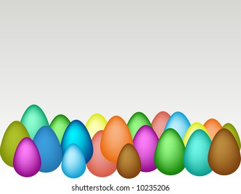 vector illustration of colorful easter eggs