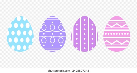 vector illustration for Colorful Easter eggs set