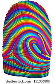 Vector illustration of colorful fingerprints.