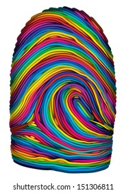 Vector illustration of colorful fingerprints.