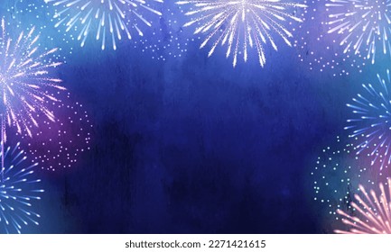 Vector illustration of colorful fireworks.