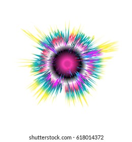 Vector illustration of colorful fireworks