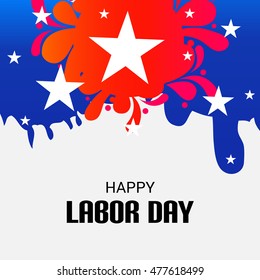 Vector illustration of a colorful floral background for Labor Day.