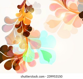 Vector illustration with colorful floral pattern