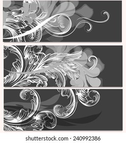 Vector illustration with colorful floral patterns