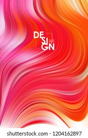 Vector illustration: Colorful flow background. Wave water Liquid shape color backdrop. Trendy Art design.