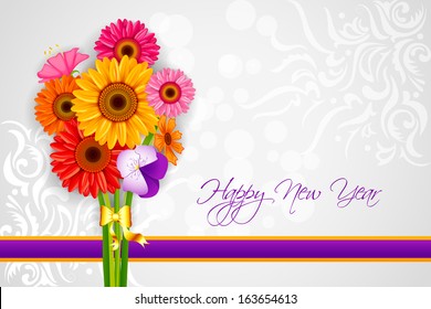 vector illustration of colorful Flower background